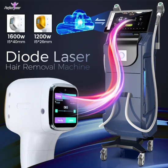 Depilação a laser de diodo de titânio FDA 808nm IPL Opt Elight RF Cuidados com a pele Aperto Rejuvenescimento Foto Rejuvenescimento Equipamento de beleza Máquina de laser de gelo