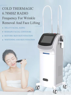 6.78MHz RF Radiofrequency Thermagic Skin Rejuvenescimento Fractional RF Non- Needle Cooling Handle Uso Doméstico Beauty Machine